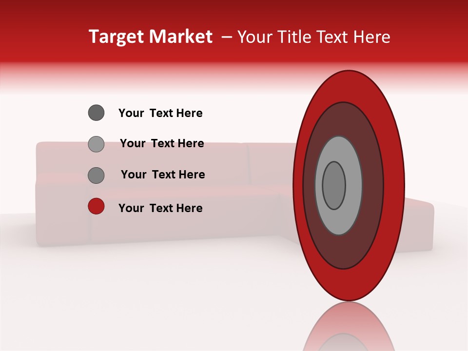 Red Armchair Object PowerPoint Template
