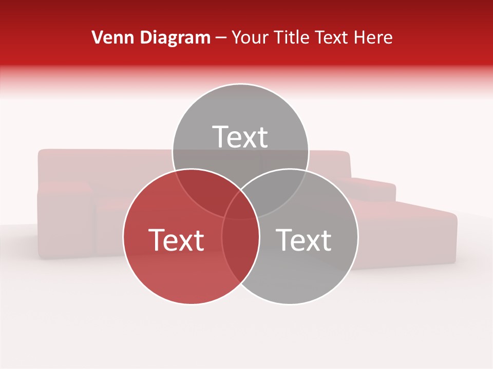 Red Armchair Object PowerPoint Template