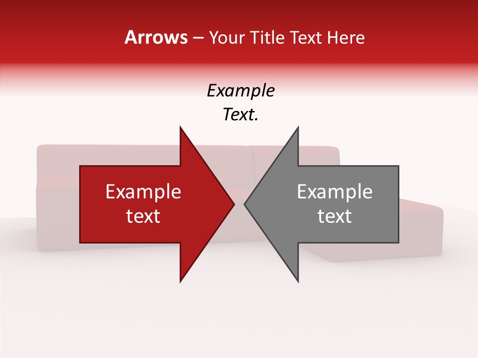 Red Armchair Object PowerPoint Template