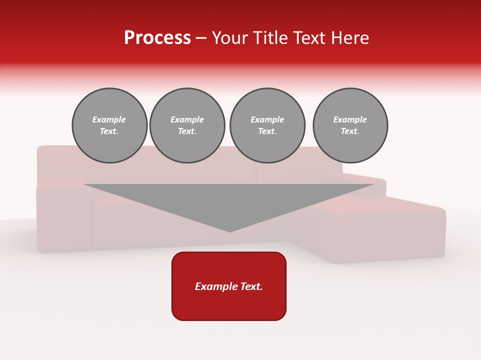 Red Armchair Object PowerPoint Template