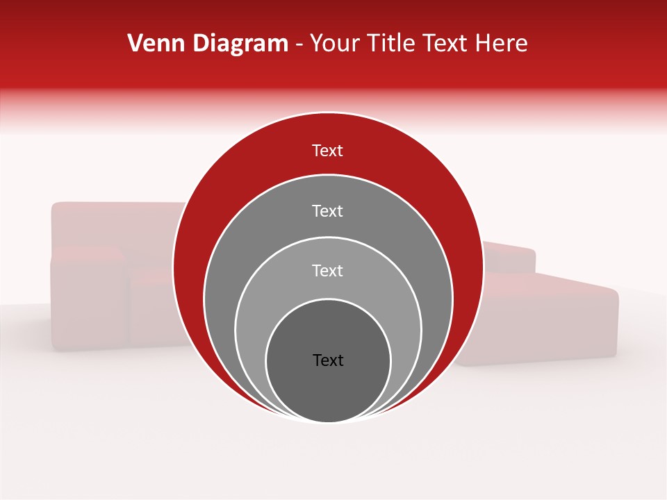 Red Armchair Object PowerPoint Template