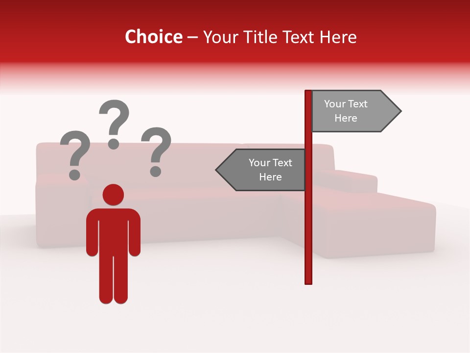 Red Armchair Object PowerPoint Template