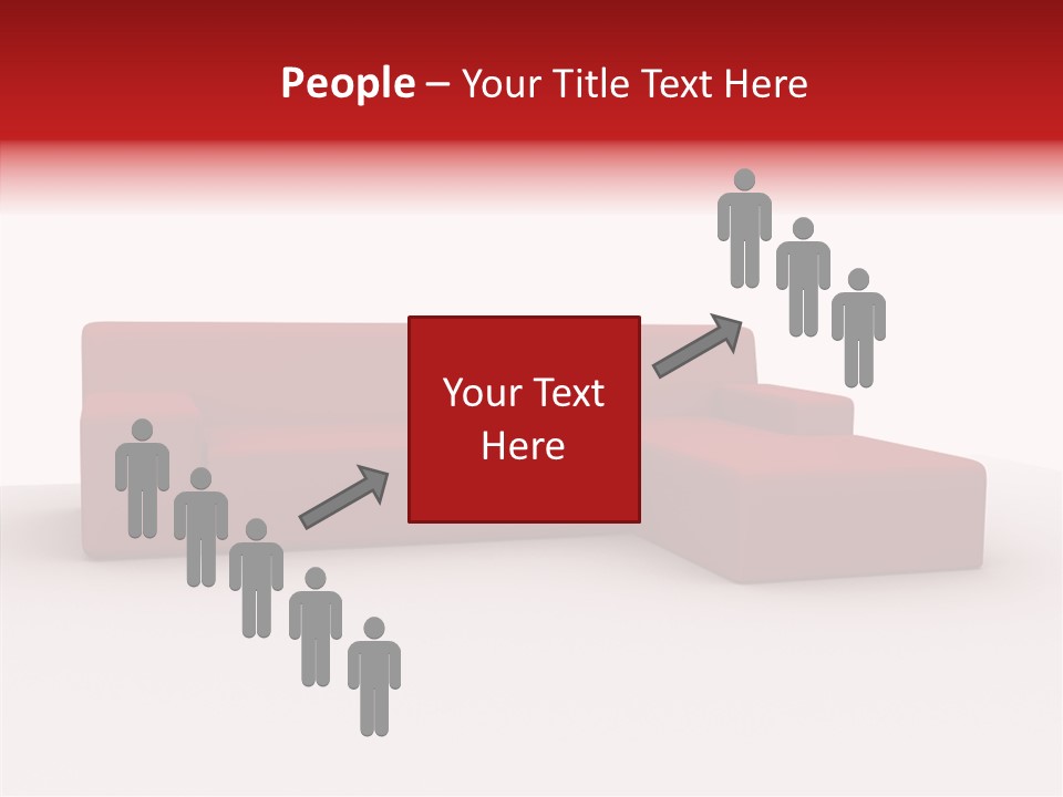 Red Armchair Object PowerPoint Template