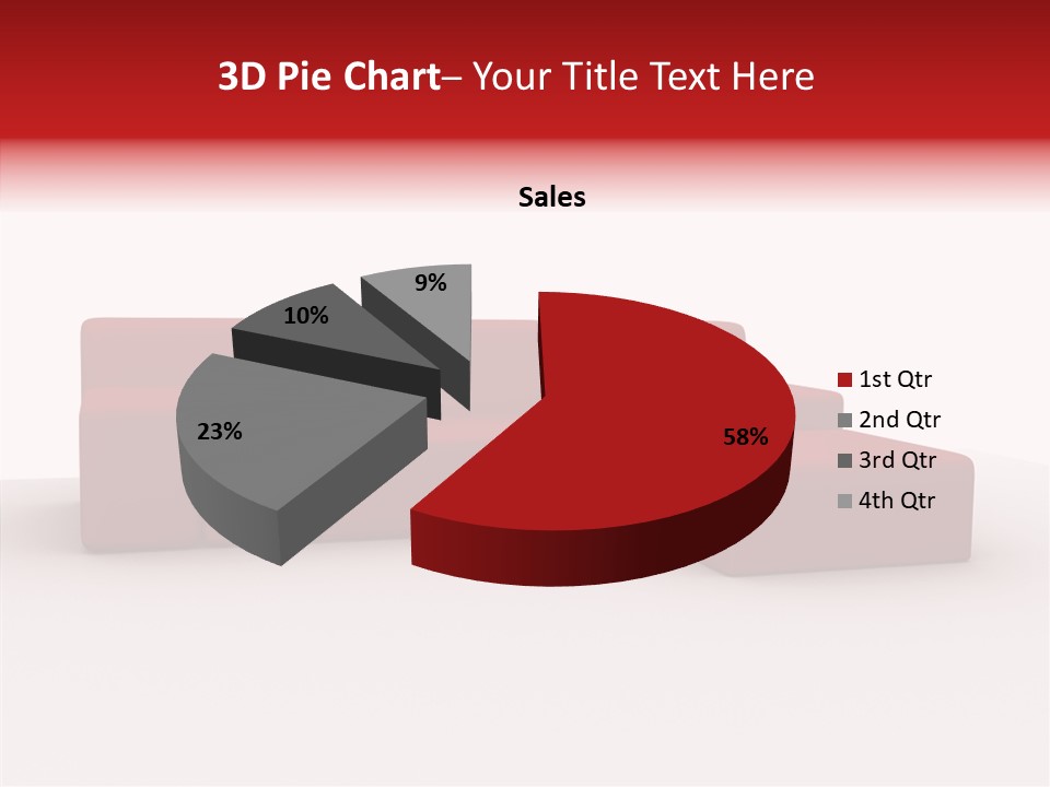 Red Armchair Object PowerPoint Template