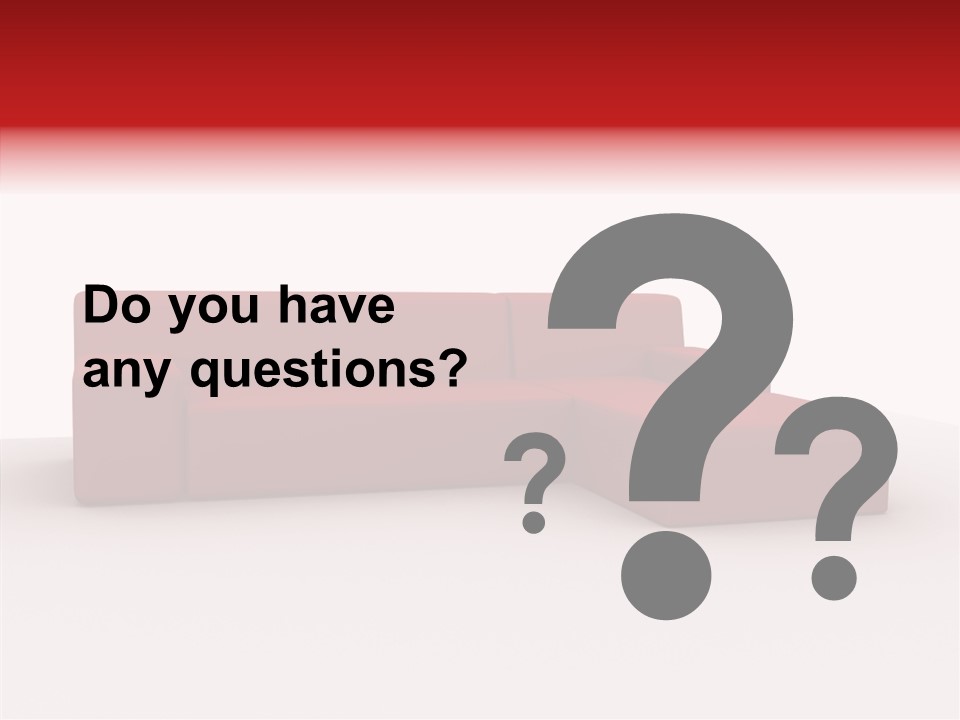 Red Armchair Object PowerPoint Template