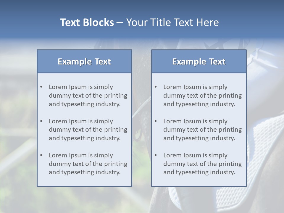 Action Ride Trained PowerPoint Template