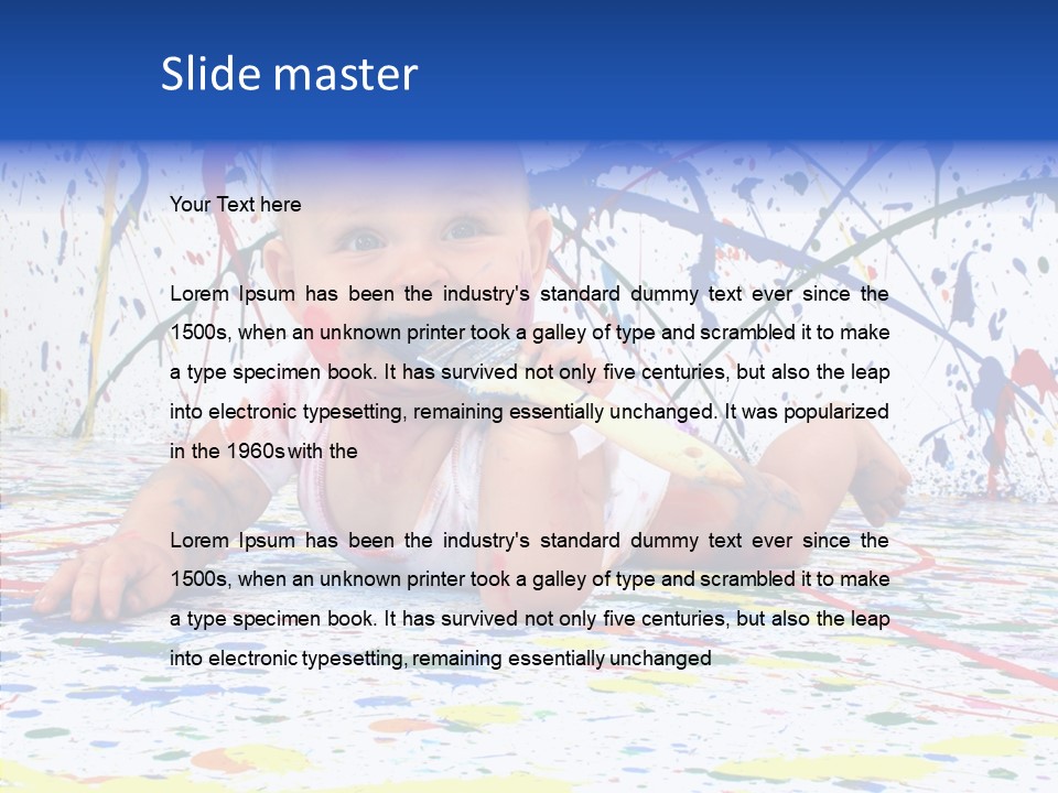 Smile Art Infant PowerPoint Template