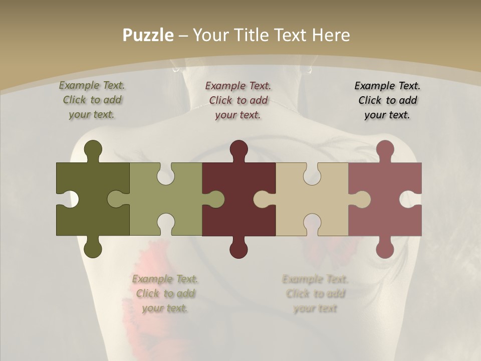 Girl Korea Chinese PowerPoint Template