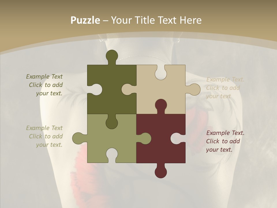 Girl Korea Chinese PowerPoint Template