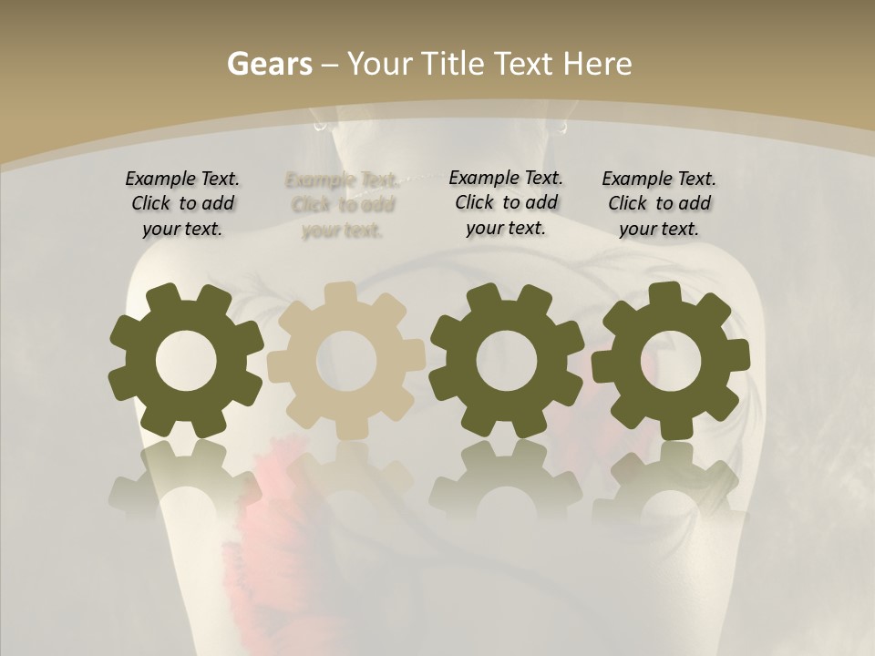 Girl Korea Chinese PowerPoint Template