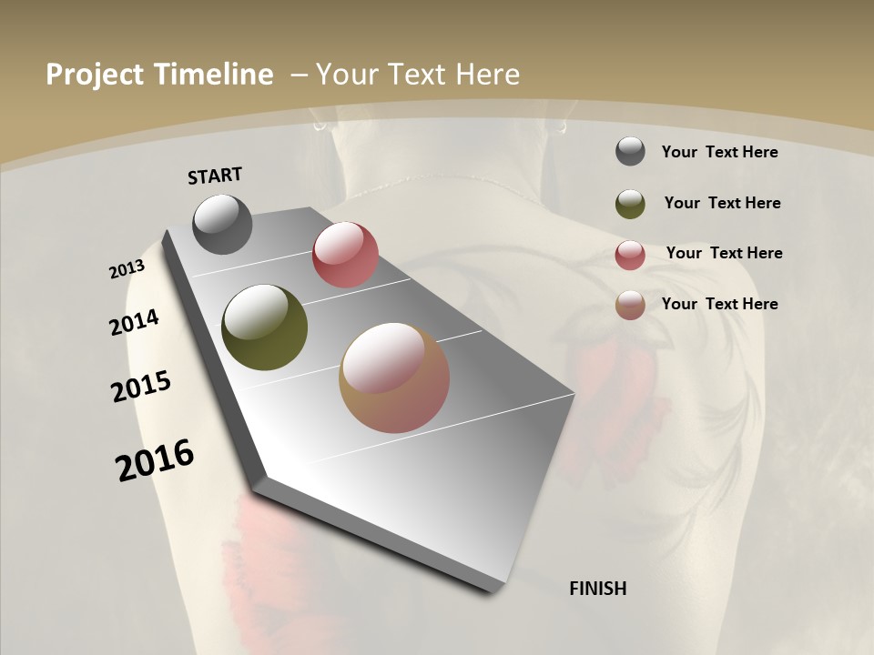 Girl Korea Chinese PowerPoint Template
