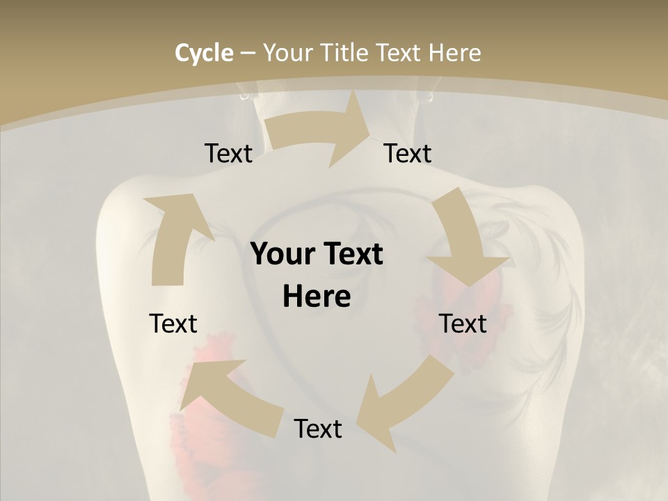 Girl Korea Chinese PowerPoint Template