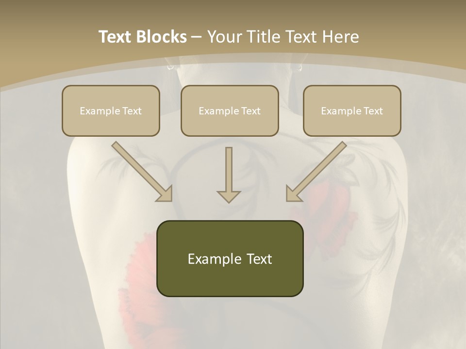 Girl Korea Chinese PowerPoint Template