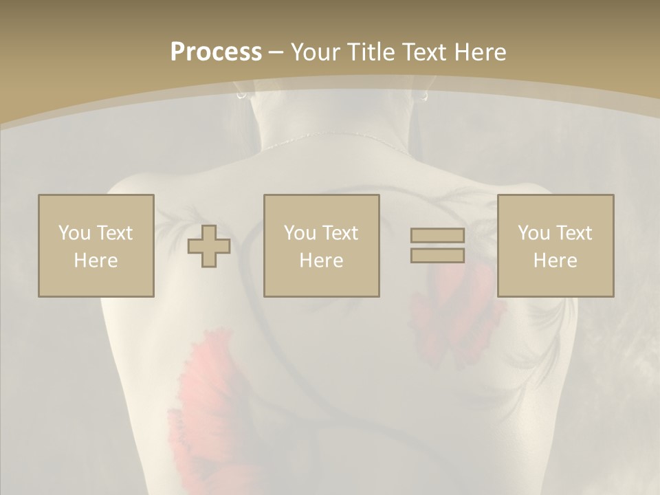 Girl Korea Chinese PowerPoint Template