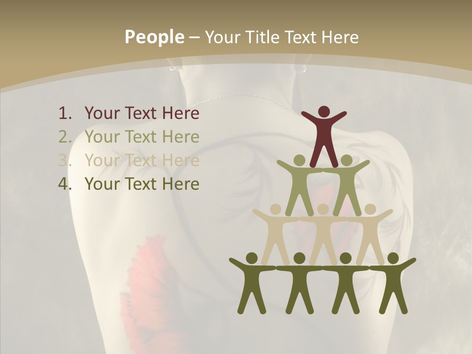 Girl Korea Chinese PowerPoint Template