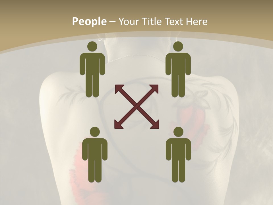 Girl Korea Chinese PowerPoint Template