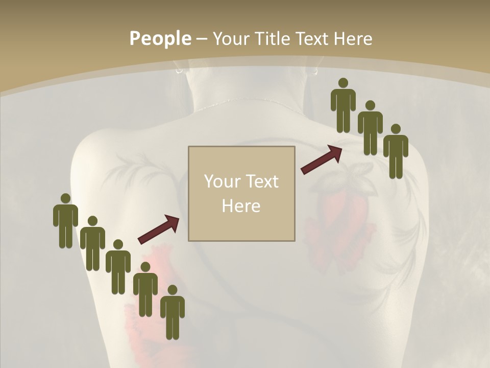 Girl Korea Chinese PowerPoint Template