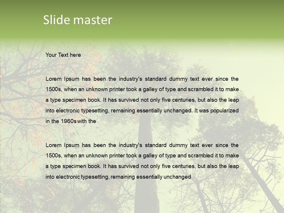 Forest Tree Landscape PowerPoint Template