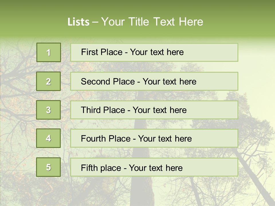 Forest Tree Landscape PowerPoint Template