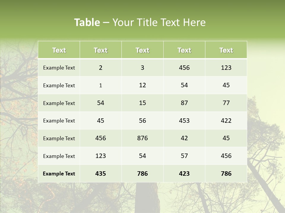 Forest Tree Landscape PowerPoint Template