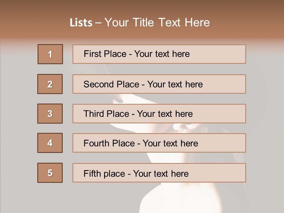 Attractive Girl Beautiful PowerPoint Template
