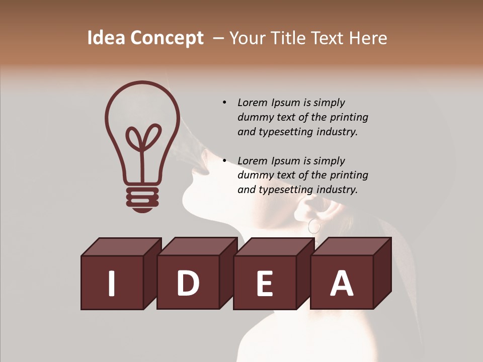 Attractive Girl Beautiful PowerPoint Template