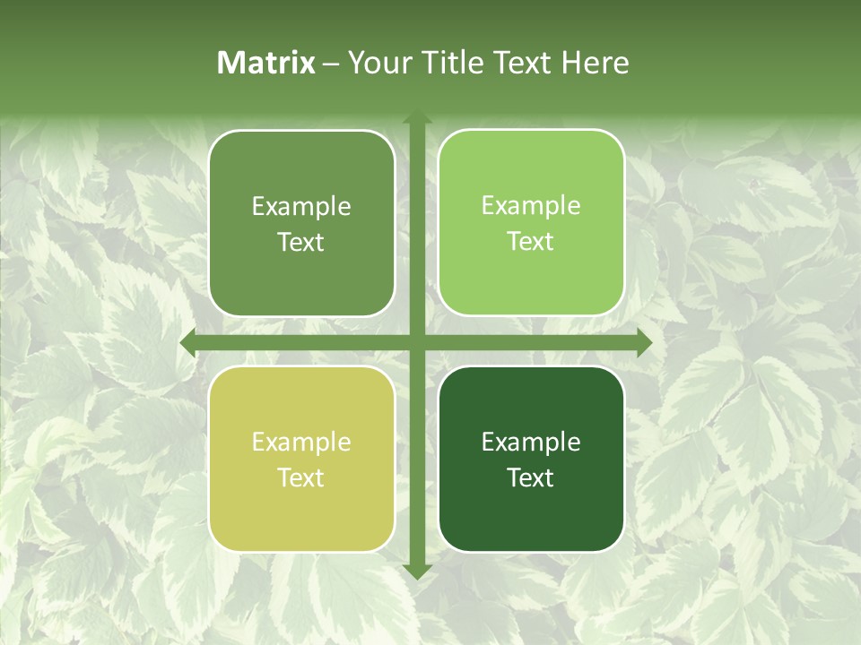 Many Leaf Green PowerPoint Template