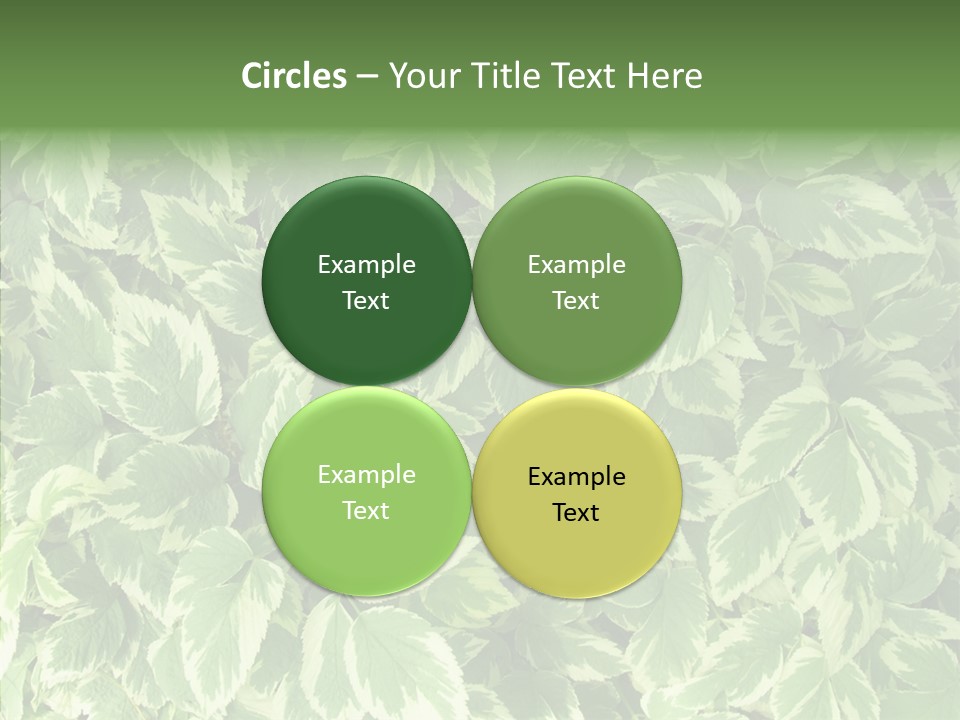 Many Leaf Green PowerPoint Template