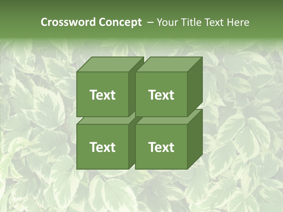 Many Leaf Green PowerPoint Template