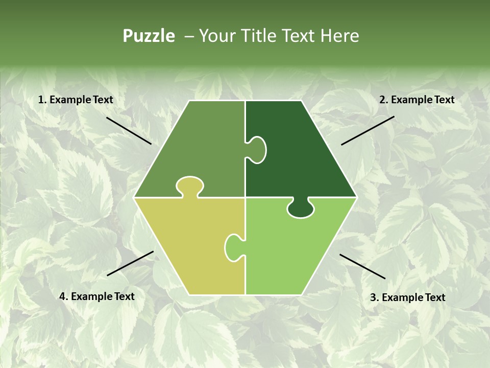 Many Leaf Green PowerPoint Template