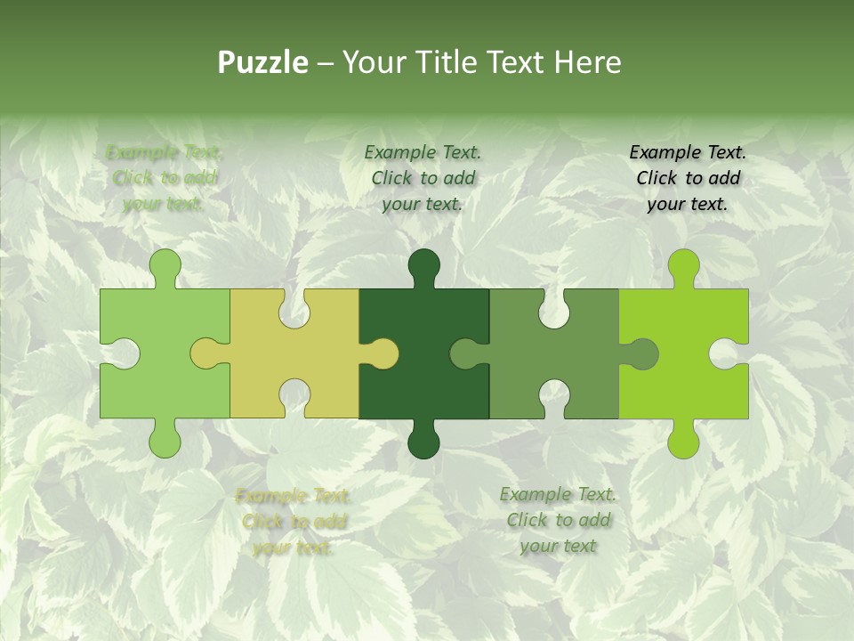 Many Leaf Green PowerPoint Template