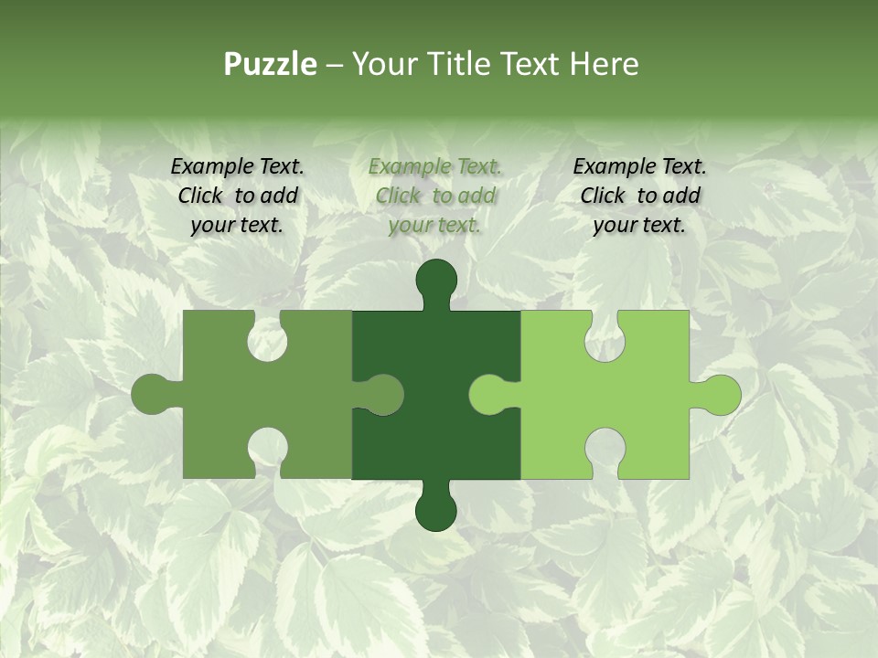 Many Leaf Green PowerPoint Template