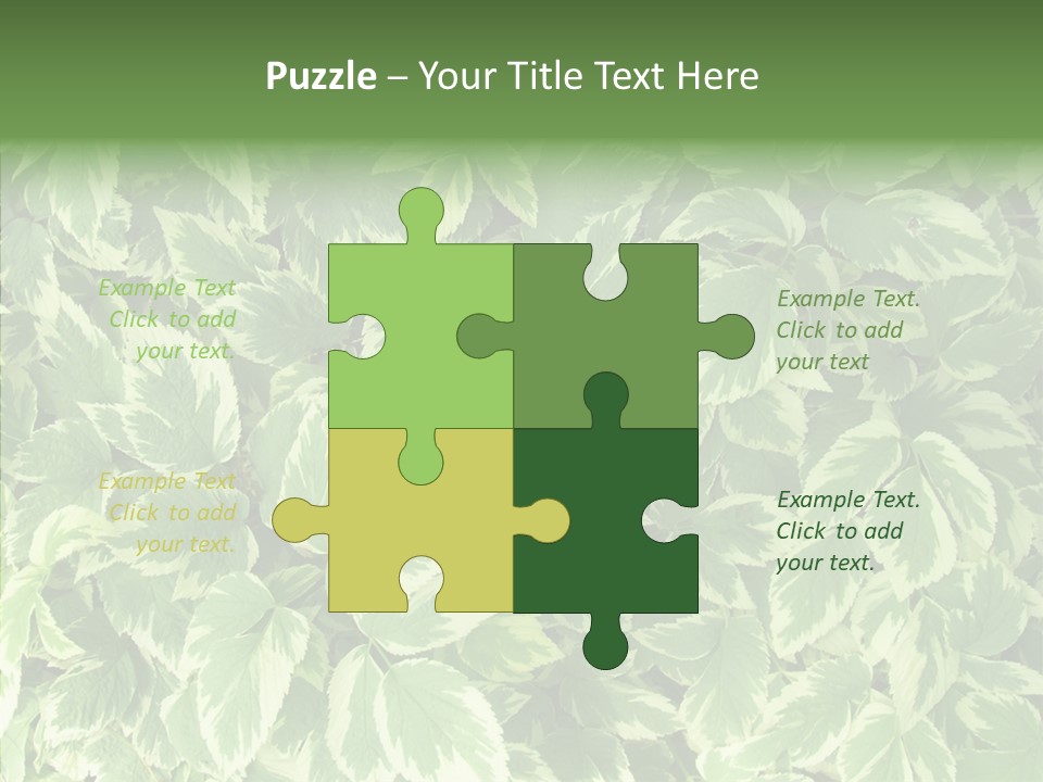 Many Leaf Green PowerPoint Template