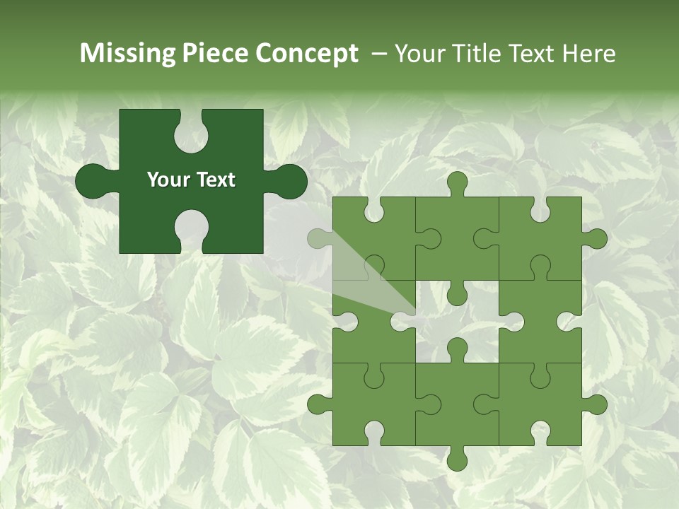 Many Leaf Green PowerPoint Template