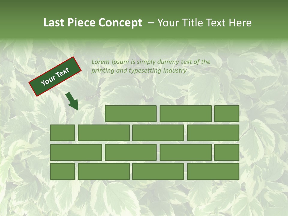 Many Leaf Green PowerPoint Template