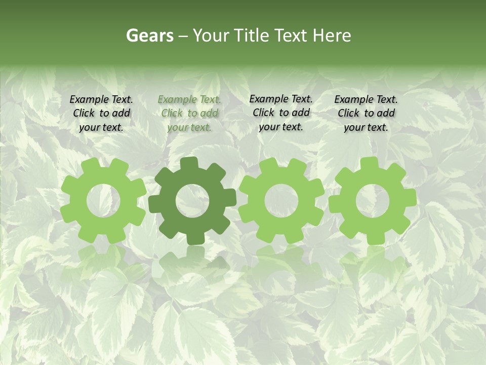 Many Leaf Green PowerPoint Template