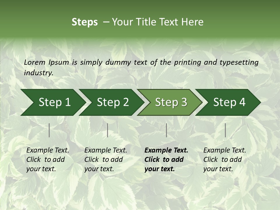Many Leaf Green PowerPoint Template