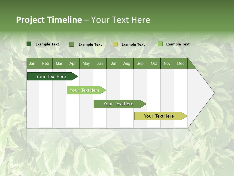 Many Leaf Green PowerPoint Template