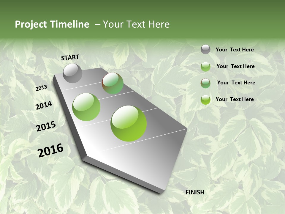 Many Leaf Green PowerPoint Template