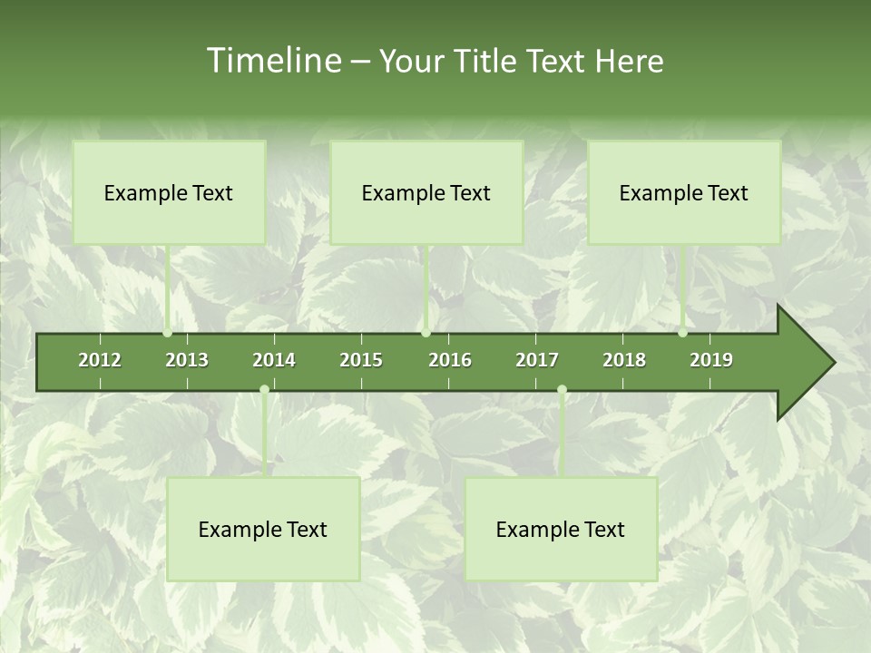 Many Leaf Green PowerPoint Template