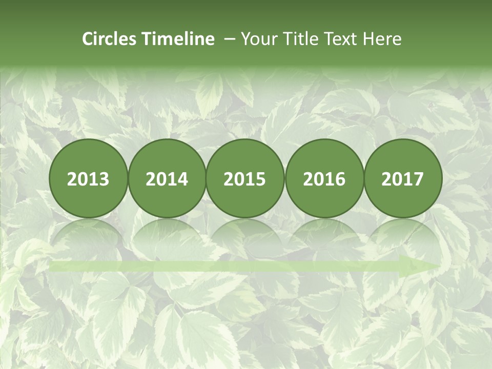 Many Leaf Green PowerPoint Template