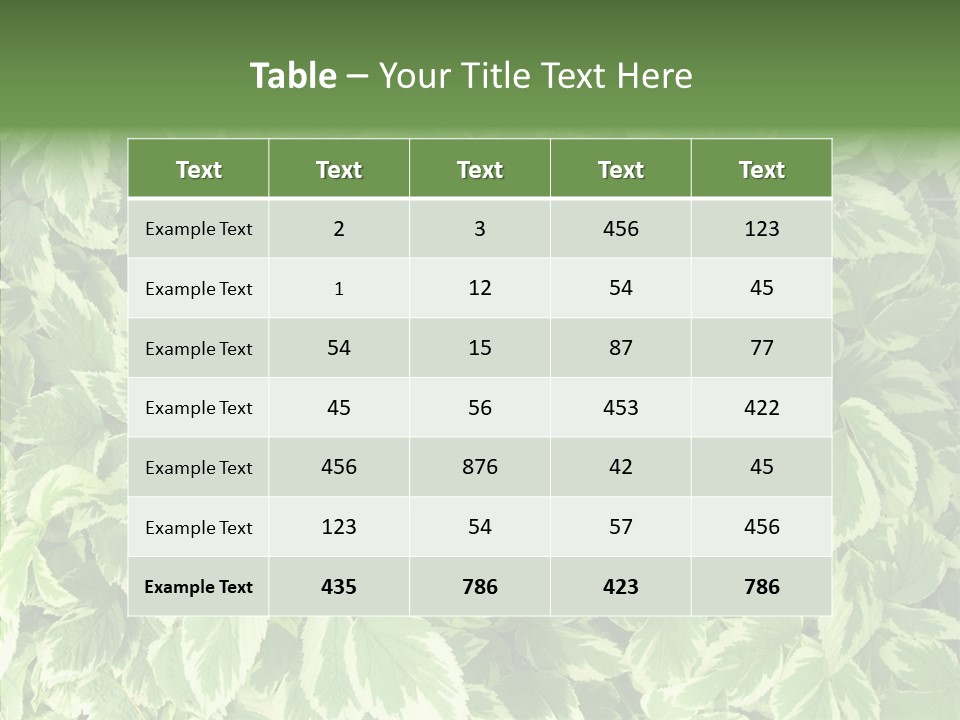 Many Leaf Green PowerPoint Template