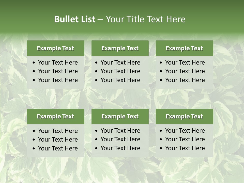 Many Leaf Green PowerPoint Template