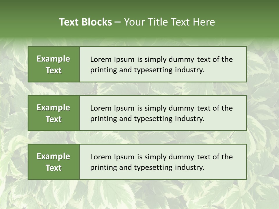 Many Leaf Green PowerPoint Template