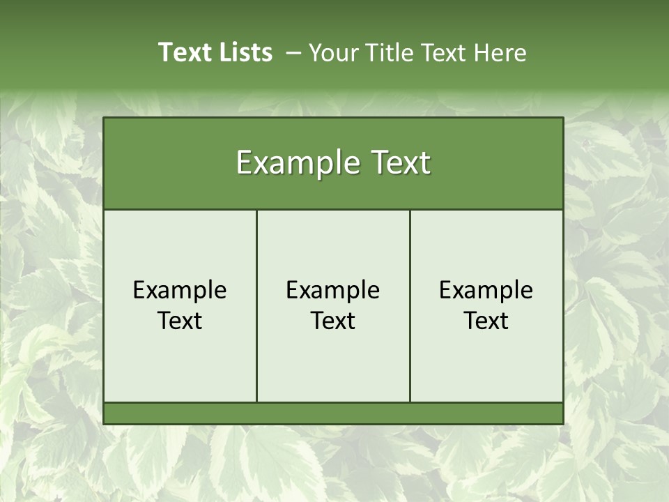 Many Leaf Green PowerPoint Template