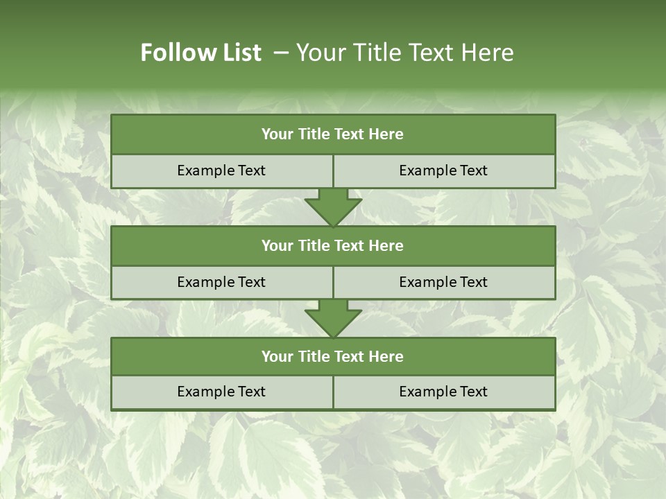 Many Leaf Green PowerPoint Template