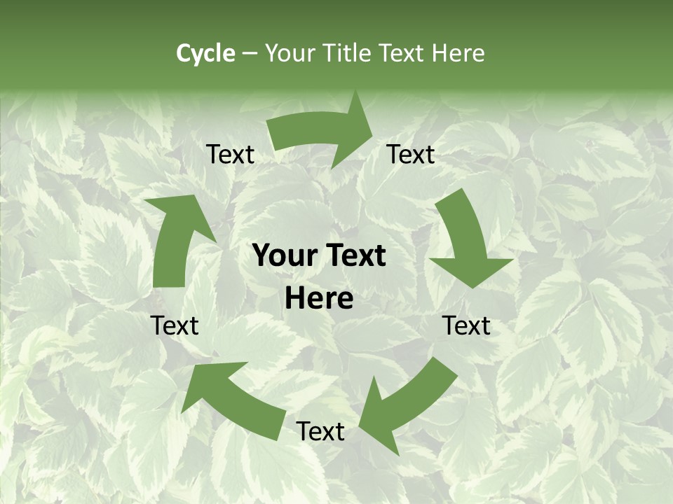 Many Leaf Green PowerPoint Template