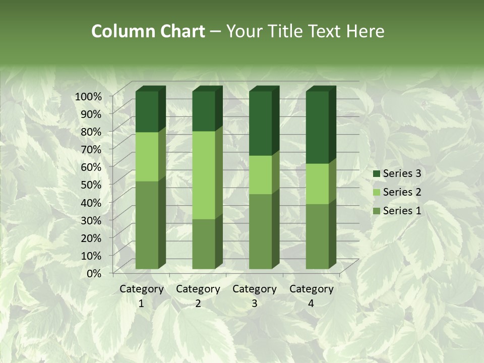 Many Leaf Green PowerPoint Template