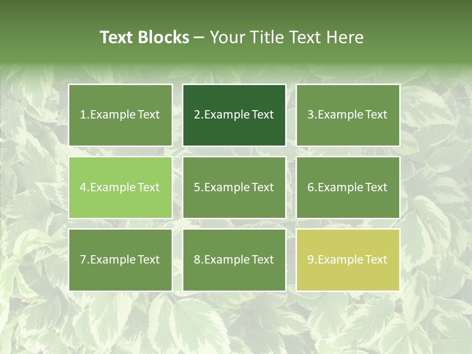 Many Leaf Green PowerPoint Template