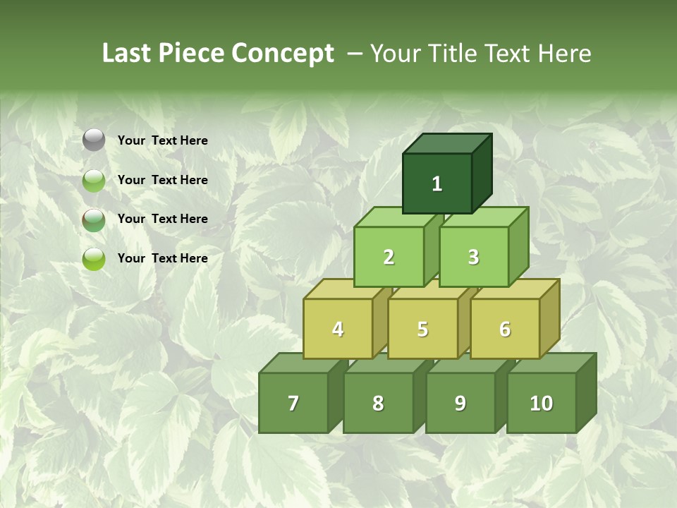 Many Leaf Green PowerPoint Template
